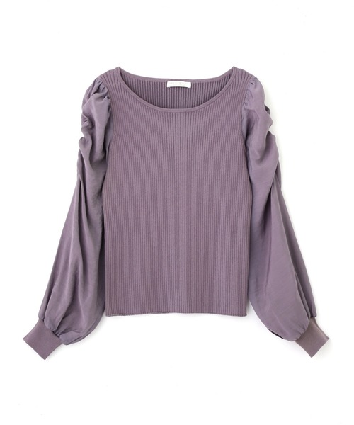 PROPORTION BODY DRESSING（プロポーションボディドレッシング）の「シアースリーブリブニット / 1212170201（ニット/セーター・レディース・ホワイト系その他/パープル系その他/ブラック・MEDIUM/SMALL）」の14枚目の写真