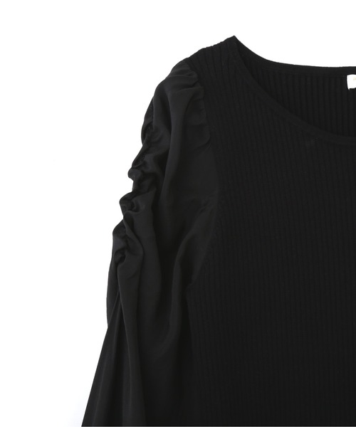 PROPORTION BODY DRESSING（プロポーションボディドレッシング）の「シアースリーブリブニット / 1212170201（ニット/セーター・レディース・ホワイト系その他/パープル系その他/ブラック・MEDIUM/SMALL）」の19枚目の写真