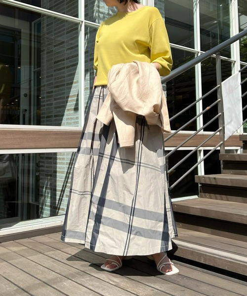 un dix cors(アンディコール)の「これ一枚で決まる 5分袖ニットプルオーバー(ニット/セーター・レディース・ホワイト/ブラック/チャコールグレー/グリーン/イエロー/ピンク・FREE)」の11枚目の写真