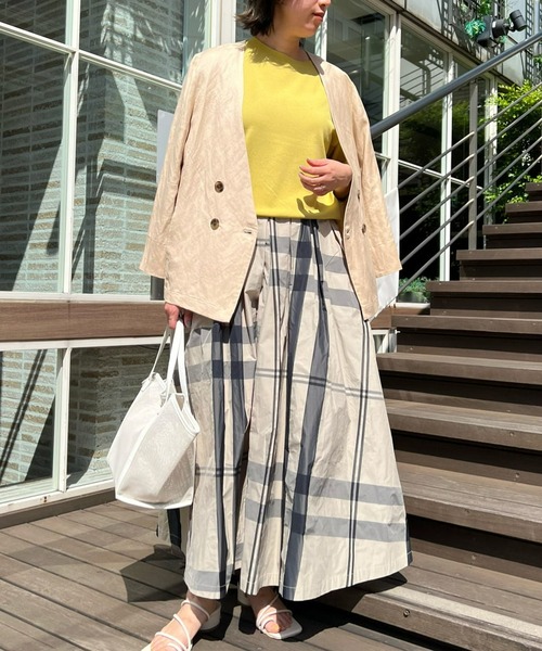 un dix cors(アンディコール)の「これ一枚で決まる 5分袖ニットプルオーバー(ニット/セーター・レディース・ホワイト/ブラック/チャコールグレー/グリーン/イエロー/ピンク・FREE)」の12枚目の写真