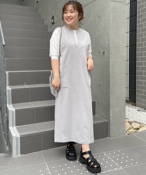 un dix cors(アンディコール)の「これ一枚で決まる 5分袖ニットプルオーバー(ニット/セーター・レディース・ホワイト/ブラック/チャコールグレー/グリーン/イエロー/ピンク・FREE)」の16枚目の写真