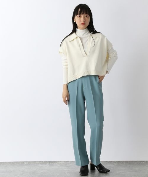 LOWRYS FARM（ローリーズファーム）の「スキッパーチビベスト　263037（ベスト・レディース・ブラック/オフホワイト/ピンク・FREE）」の4枚目の写真