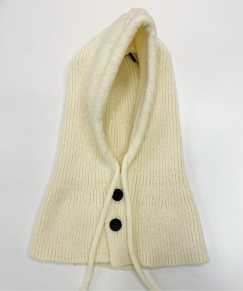 StyleSea（スタイルシー）の「リブニットバラクラバ /フードウォーマー（ニットキャップ/ビーニー・レディース・ブラック/ブラウン/オリーブ/アイボリー/チャコールグレー/ブルー/ピンク/グレー/ライトグレー/ブルー系/ライトピンク/モカ/ホワイト系その他/ブラック系その他/グレー系その他/グレイッシュベージュ/グリーン/サンドベージュ・FREE）」の3枚目の写真