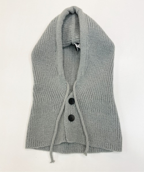 StyleSea（スタイルシー）の「リブニットバラクラバ /フードウォーマー（ニットキャップ/ビーニー・レディース・ブラック/ブラウン/オリーブ/アイボリー/チャコールグレー/ブルー/ピンク/グレー/ライトグレー/ブルー系/ライトピンク/モカ/ホワイト系その他/ブラック系その他/グレー系その他/グレイッシュベージュ/グリーン/サンドベージュ・FREE）」の8枚目の写真