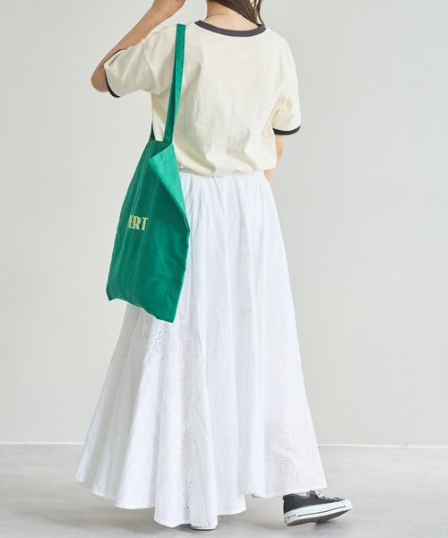 DISCOAT（ディスコート）の「レリーナスカート（スカート・レディース・ホワイト/ブラック/グリーン・FREE）」の6枚目の写真