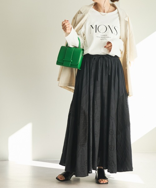 DISCOAT（ディスコート）の「レリーナスカート（スカート・レディース・ホワイト/ブラック/グリーン・FREE）」の10枚目の写真