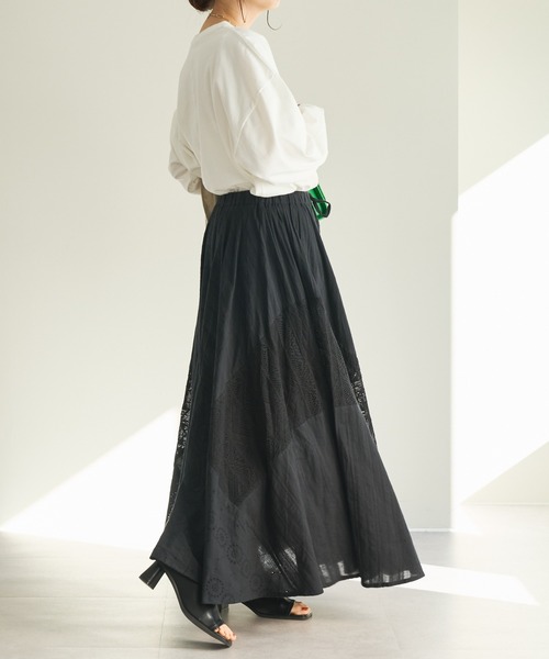 DISCOAT（ディスコート）の「レリーナスカート（スカート・レディース・ホワイト/ブラック/グリーン・FREE）」の13枚目の写真