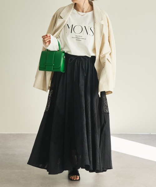 DISCOAT（ディスコート）の「レリーナスカート（スカート・レディース・ホワイト/ブラック/グリーン・FREE）」の11枚目の写真