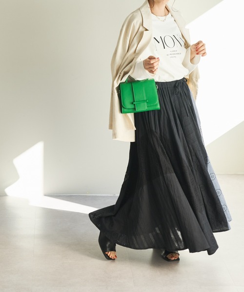 DISCOAT（ディスコート）の「レリーナスカート（スカート・レディース・ホワイト/ブラック/グリーン・FREE）」の15枚目の写真