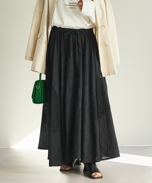 DISCOAT（ディスコート）の「レリーナスカート（スカート・レディース・ホワイト/ブラック/グリーン・FREE）」の16枚目の写真