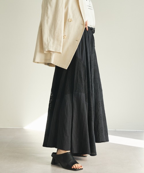 DISCOAT（ディスコート）の「レリーナスカート（スカート・レディース・ホワイト/ブラック/グリーン・FREE）」の18枚目の写真