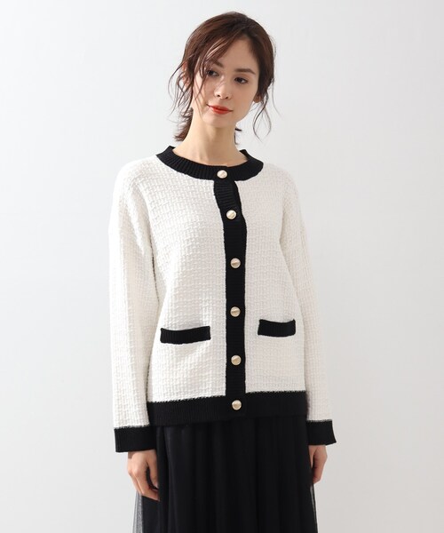 DRESKIP(ドレスキップ)の「◆ツイードニットカーディガン(カーディガン/ボレロ・レディース・オフホワイト/ホワイト系6/ブラック系3・02/03/04)」の20枚目の写真
