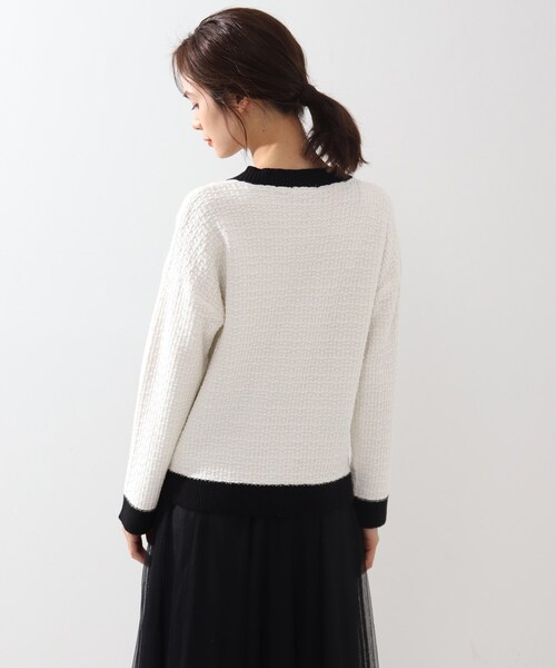 DRESKIP(ドレスキップ)の「◆ツイードニットカーディガン(カーディガン/ボレロ・レディース・オフホワイト/ホワイト系6/ブラック系3・02/03/04)」の10枚目の写真