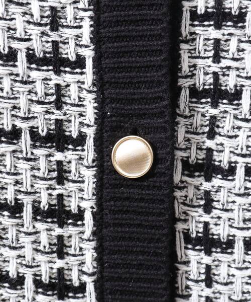 DRESKIP(ドレスキップ)の「◆ツイードニットカーディガン(カーディガン/ボレロ・レディース・オフホワイト/ホワイト系6/ブラック系3・02/03/04)」の14枚目の写真