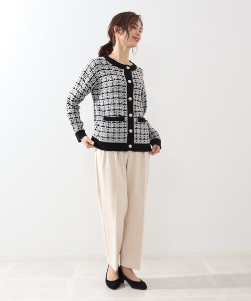 DRESKIP(ドレスキップ)の「◆ツイードニットカーディガン(カーディガン/ボレロ・レディース・オフホワイト/ホワイト系6/ブラック系3・02/03/04)」の11枚目の写真