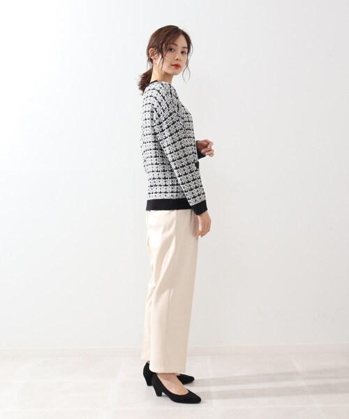 DRESKIP(ドレスキップ)の「◆ツイードニットカーディガン(カーディガン/ボレロ・レディース・オフホワイト/ホワイト系6/ブラック系3・02/03/04)」の5枚目の写真