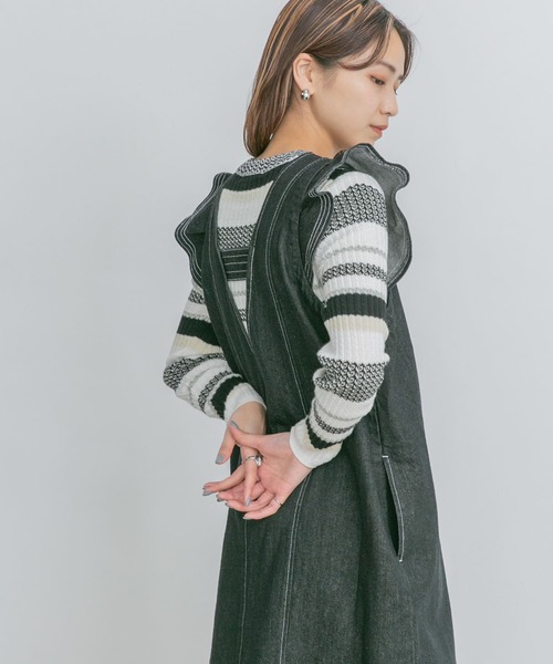 KBF（ケイビーエフ）の「マルチボーダーニット（ニット/セーター・レディース・ピンク系その他/ブルー系その他/ホワイト系その他・ONE）」の6枚目の写真