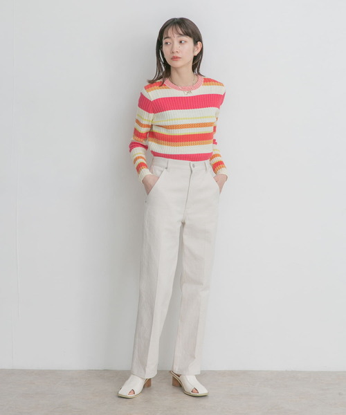 KBF（ケイビーエフ）の「マルチボーダーニット（ニット/セーター・レディース・ピンク系その他/ブルー系その他/ホワイト系その他・ONE）」の19枚目の写真