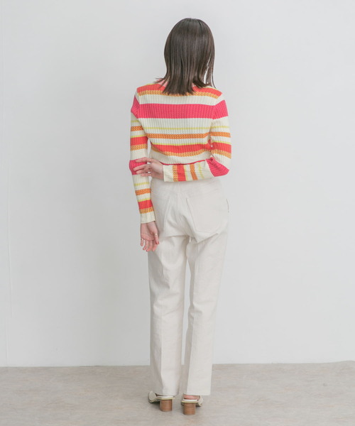 KBF（ケイビーエフ）の「マルチボーダーニット（ニット/セーター・レディース・ピンク系その他/ブルー系その他/ホワイト系その他・ONE）」の21枚目の写真