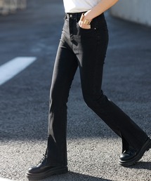 SAISON DE PAPILLON | フレアシルエットスリットストレッチデニムパンツ(デニムパンツ)