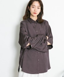 KBF | 『WEB/一部店舗限定』ワッシャーサテン2WAY BIGシャツ(シャツ/ブラウス)