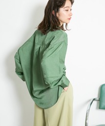 KBF | 『WEB/一部店舗限定』ワッシャーサテン2WAY BIGシャツ(シャツ/ブラウス)