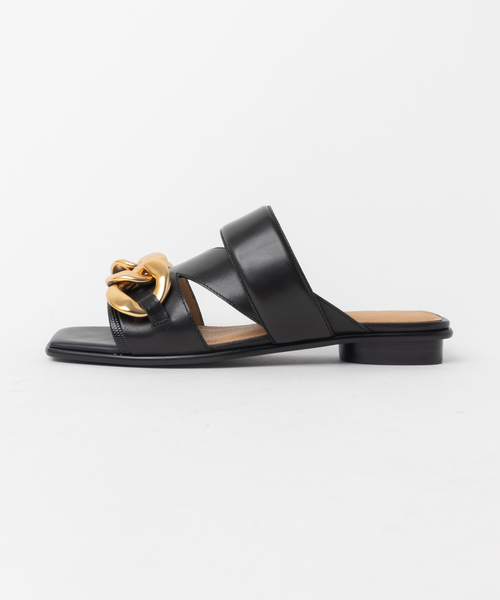 Au BANNISTER（オゥバニスター）の「ﾁｪｰﾝﾓﾁｰﾌｻﾝﾀﾞﾙ（サンダル・レディース・ブラック/ホワイト/ベージュ・M/L/S）」の6枚目の写真