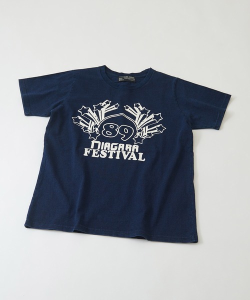 CUBE SUGAR(キューブシュガー)の「インディゴ天竺カットソー半袖グラフィックTシャツ(Tシャツ/カットソー・レディース・ライトブルー/インディゴブルー・M)」の12枚目の写真