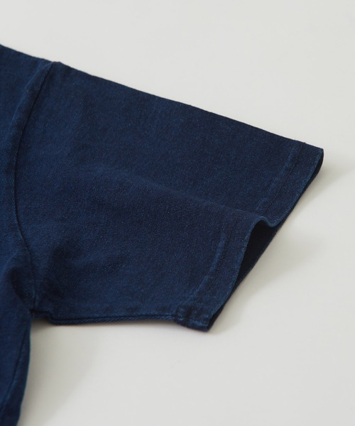 CUBE SUGAR(キューブシュガー)の「インディゴ天竺カットソー半袖グラフィックTシャツ(Tシャツ/カットソー・レディース・ライトブルー/インディゴブルー・M)」の15枚目の写真