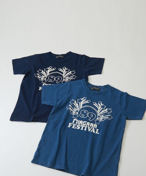 CUBE SUGAR(キューブシュガー)の「インディゴ天竺カットソー半袖グラフィックTシャツ(Tシャツ/カットソー・レディース・ライトブルー/インディゴブルー・M)」の18枚目の写真