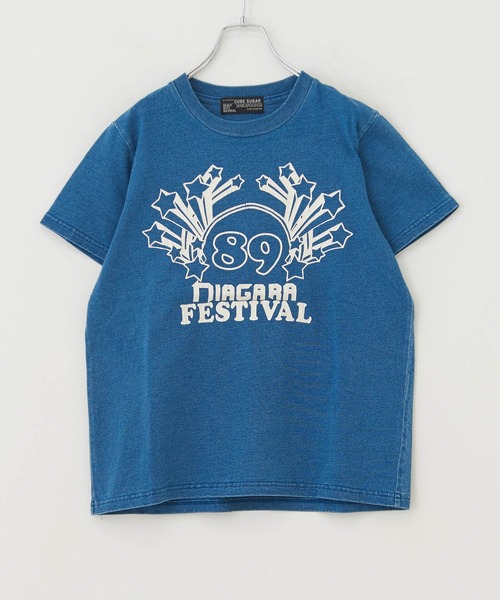 CUBE SUGAR(キューブシュガー)の「インディゴ天竺カットソー半袖グラフィックTシャツ(Tシャツ/カットソー・レディース・ライトブルー/インディゴブルー・M)」の20枚目の写真