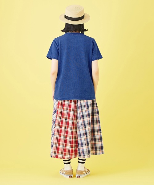 CUBE SUGAR(キューブシュガー)の「インディゴ天竺カットソー半袖グラフィックTシャツ(Tシャツ/カットソー・レディース・ライトブルー/インディゴブルー・M)」の11枚目の写真