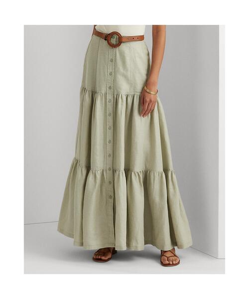 【未着用】ポロラルフローレン リネンマキシマーメイドスカート 即完売 LAUREN RALPH LAUREN（ローレン ラルフ ローレン）の「リネン マキシ