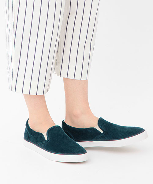 Another Edition（アナザーエディション）の「コーデュロイスリッポン/■AEBC CORD SlipOn◆（スニーカー・レディース・ナチュラル/ネイビー・MEDIUM/SMALL/LARGE）」の2枚目の写真