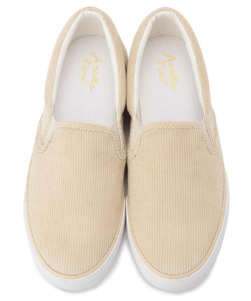 Another Edition（アナザーエディション）の「コーデュロイスリッポン/■AEBC CORD SlipOn◆（スニーカー・レディース・ナチュラル/ネイビー・MEDIUM/SMALL/LARGE）」の7枚目の写真