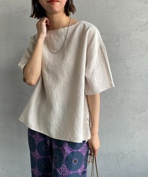 [ORCIVAL/オーシバル] 40S リネンクロス プルオーバーシャツ