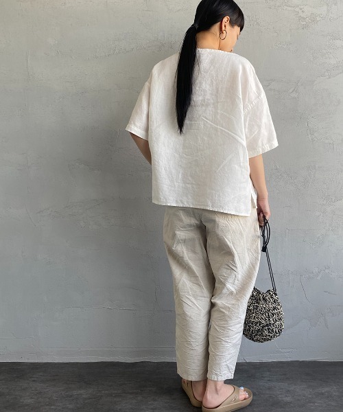 ORCIVAL（オーシバル）の「[ORCIVAL/オーシバル] 40S リネンクロス プルオーバーシャツ（シャツ/ブラウス・レディース・オフホワイト/チャコール/ライトベージュ/ネイビー・1）」の16枚目の写真