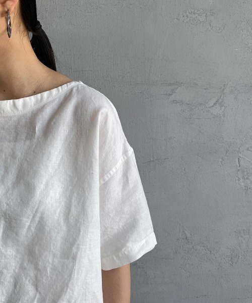 ORCIVAL（オーシバル）の「[ORCIVAL/オーシバル] 40S リネンクロス プルオーバーシャツ（シャツ/ブラウス・レディース・オフホワイト/チャコール/ライトベージュ/ネイビー・1）」の17枚目の写真