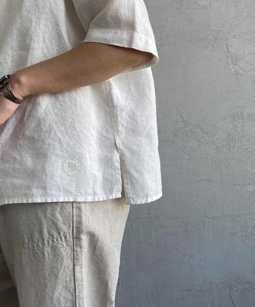 ORCIVAL（オーシバル）の「[ORCIVAL/オーシバル] 40S リネンクロス プルオーバーシャツ（シャツ/ブラウス・レディース・オフホワイト/チャコール/ライトベージュ/ネイビー・1）」の18枚目の写真