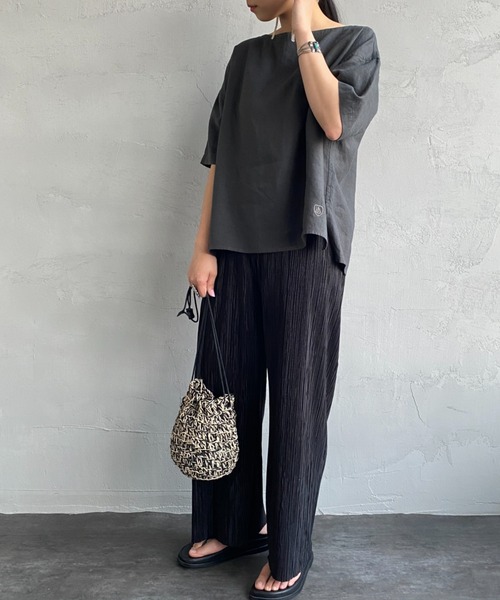 ORCIVAL（オーシバル）の「[ORCIVAL/オーシバル] 40S リネンクロス プルオーバーシャツ（シャツ/ブラウス・レディース・オフホワイト/チャコール/ライトベージュ/ネイビー・1）」の8枚目の写真