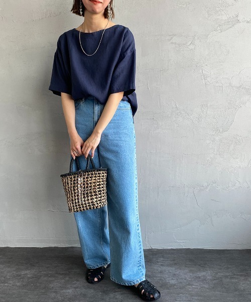 ORCIVAL（オーシバル）の「[ORCIVAL/オーシバル] 40S リネンクロス プルオーバーシャツ（シャツ/ブラウス・レディース・オフホワイト/チャコール/ライトベージュ/ネイビー・1）」の10枚目の写真