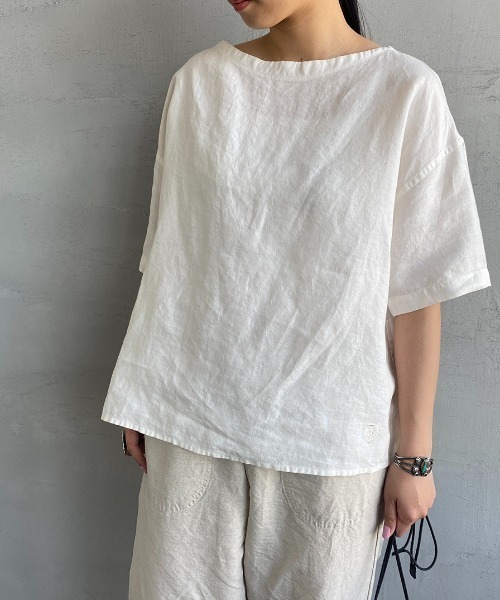 ORCIVAL（オーシバル）の「[ORCIVAL/オーシバル] 40S リネンクロス プルオーバーシャツ（シャツ/ブラウス・レディース・オフホワイト/チャコール/ライトベージュ/ネイビー・1）」の11枚目の写真