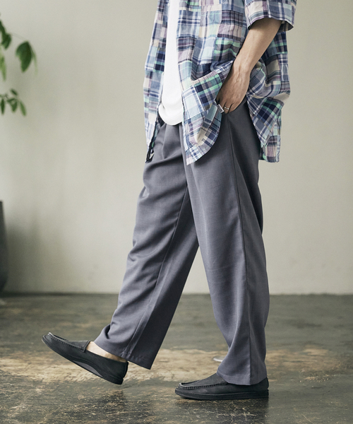 JOURNAL STANDARD relume(ジャーナルスタンダード レリューム)の「《追加》CALIFORNIA ツータック シェフパンツ(スラックス・メンズ・ブラック/ベージュ/グリーン/サックスブルー・SMALL/MEDIUM/LARGE)」の12枚目の写真