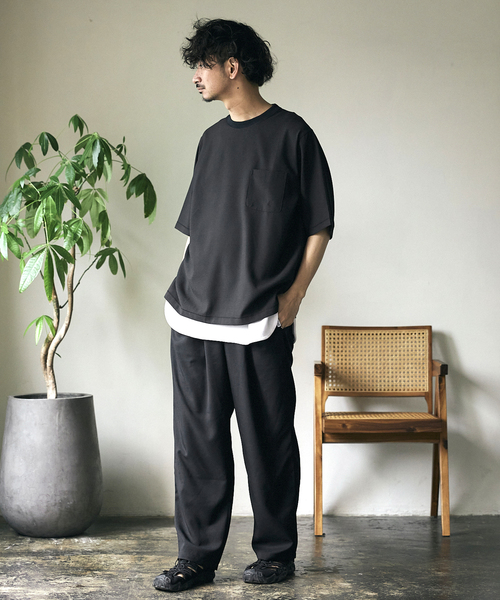 JOURNAL STANDARD relume(ジャーナルスタンダード レリューム)の「《追加》CALIFORNIA ツータック シェフパンツ(スラックス・メンズ・ブラック/ベージュ/グリーン/サックスブルー・SMALL/MEDIUM/LARGE)」の14枚目の写真