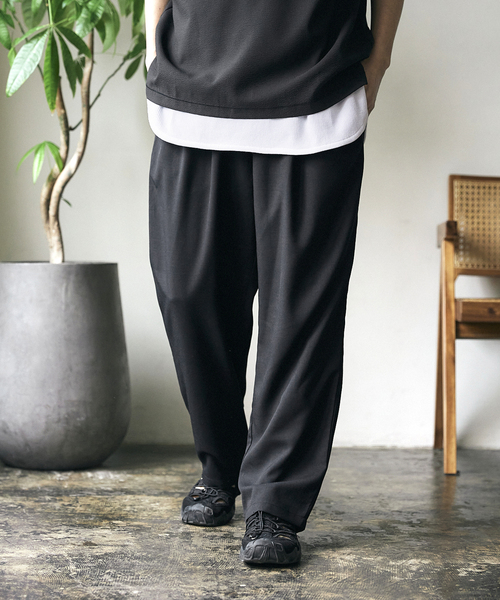 JOURNAL STANDARD relume(ジャーナルスタンダード レリューム)の「《追加》CALIFORNIA ツータック シェフパンツ(スラックス・メンズ・ブラック/ベージュ/グリーン/サックスブルー・SMALL/MEDIUM/LARGE)」の16枚目の写真