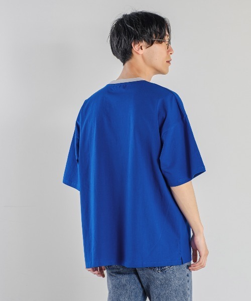 improves（インプローブス）の「Nanotec ヘビーウェイト リンガー配色 オーバーサイズ 半袖Tシャツ（Tシャツ/カットソー・メンズ・ブルー/オフホワイト/サンドベージュ/チャコール・MEDIUM/LARGE）」の19枚目の写真