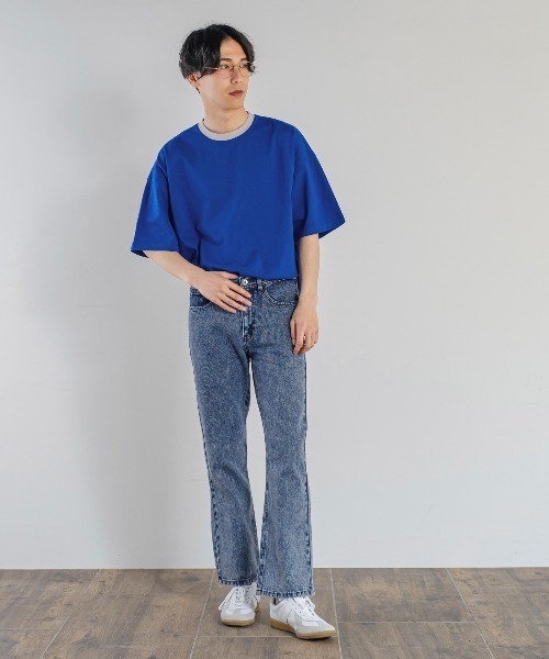 improves（インプローブス）の「Nanotec ヘビーウェイト リンガー配色 オーバーサイズ 半袖Tシャツ（Tシャツ/カットソー・メンズ・ブルー/オフホワイト/サンドベージュ/チャコール・MEDIUM/LARGE）」の21枚目の写真