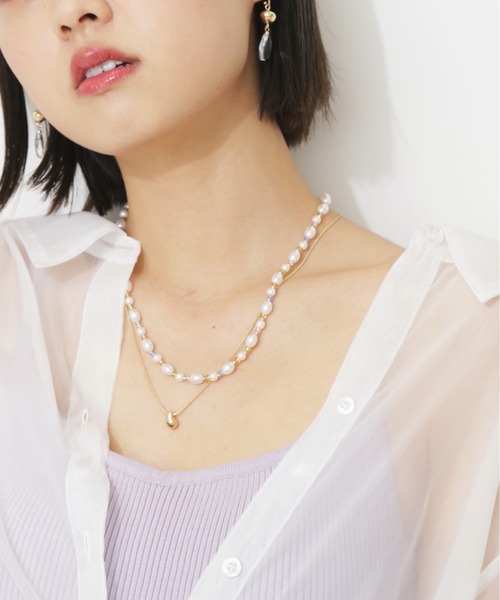 JILLSTUART パールネックレス＆ブレスレット＆イヤリングセット JILL by JILL STUART（ジルバイジルスチュアート）の「パール2連