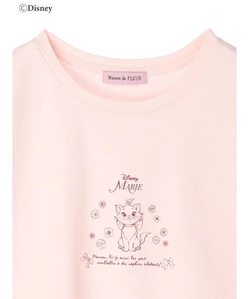 Maison de FLEUR(メゾンドフルール)の「Disney Marie/Tシャツ(Tシャツ/カットソー・レディース・ピンク/ホワイト・FREE)」の8枚目の写真