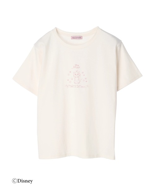 Maison de FLEUR(メゾンドフルール)の「Disney Marie/Tシャツ(Tシャツ/カットソー・レディース・ピンク/ホワイト・FREE)」の5枚目の写真